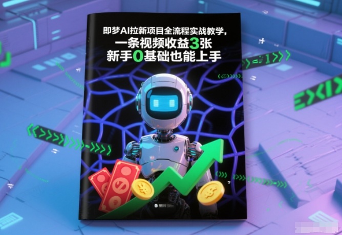 即梦AI拉新项目全流程实战教学,一条视频收益3张,新手0基础也能上手网创吧-网创项目资源站-副业项目-创业项目-搞钱项目网创吧