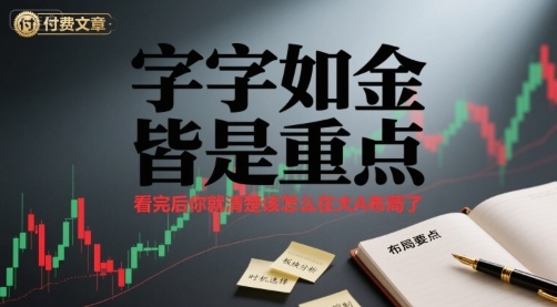 付费文章:字字如金 皆是重点, 看完后 你就清楚该怎么在大A布局了网创吧-网创项目资源站-副业项目-创业项目-搞钱项目网创吧