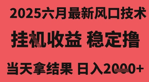 2025六月最新风口技术,无人挂G撸礼物,长期稳定 一个小时收益2k+,小白当天拿结果【揭秘】网创吧-网创项目资源站-副业项目-创业项目-搞钱项目网创吧