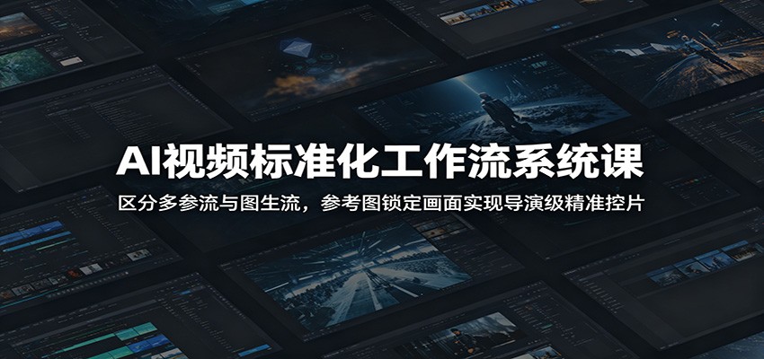 AI视频标准化工作流系统课：区分多参流与图生流，参考图锁定画面实现导演级精准控片网创吧-网创项目资源站-副业项目-创业项目-搞钱项目网创吧