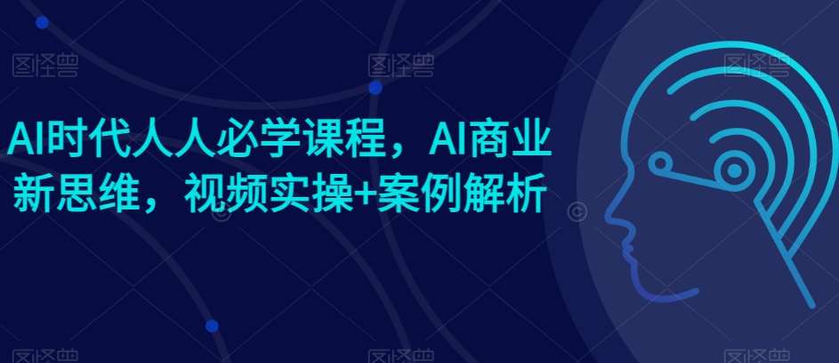 AI时代人人必学课程,AI商业新思维,视频实操+案例解析【赠AI商业爆款案例】网创吧-网创项目资源站-副业项目-创业项目-搞钱项目网创吧