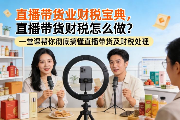 直播带货业财税宝典,直播带货财税怎么做?一堂课帮你彻底搞懂直播带货及财税处理网创吧-网创项目资源站-副业项目-创业项目-搞钱项目网创吧