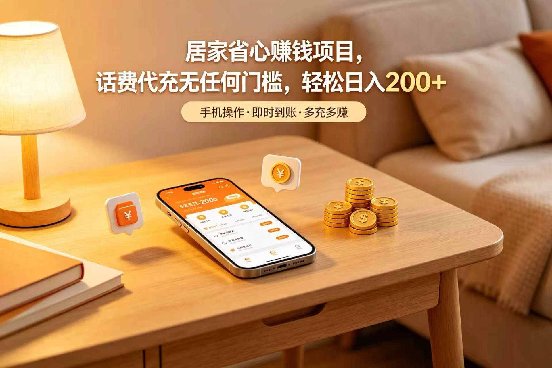 居家省心赚钱项目,话费代充无任何门槛,轻松日入 200+网创吧-网创项目资源站-副业项目-创业项目-搞钱项目网创吧