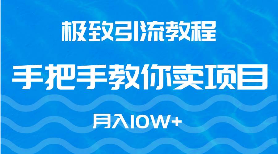 (9265期)极致引流教程,手把手教你卖项目,月入10W+网创吧-网创项目资源站-副业项目-创业项目-搞钱项目网创吧