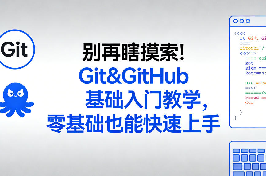 别再瞎摸索！Git&GitHub基础入门教学，零基础也能快速上手网创吧-网创项目资源站-副业项目-创业项目-搞钱项目网创吧