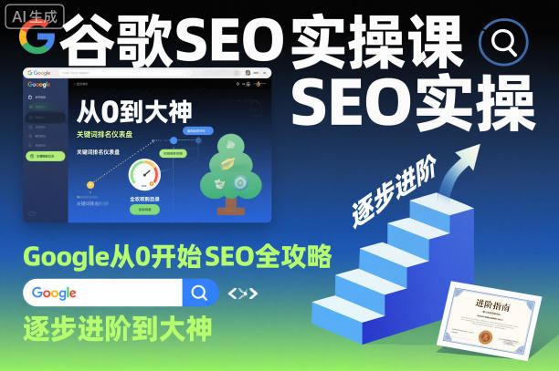 谷歌SEO实操课,Google从0开始SEO全攻略,逐步进阶到大神网创吧-网创项目资源站-副业项目-创业项目-搞钱项目网创吧