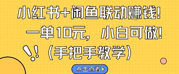 小红书+闲鱼联动挣钱,一单10元,小白可做网创吧-网创项目资源站-副业项目-创业项目-搞钱项目网创吧
