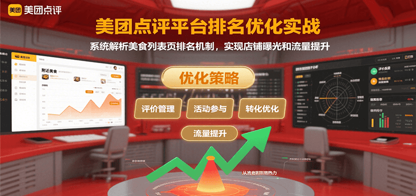 美团点评平台排名优化实战，系统解析美食列表页排名机制，实现店铺曝光和流量提升网创吧-网创项目资源站-副业项目-创业项目-搞钱项目网创吧