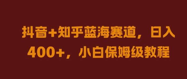 抖音+知乎蓝海赛道,日入几张,小白保姆级教程【揭秘】网创吧-网创项目资源站-副业项目-创业项目-搞钱项目网创吧