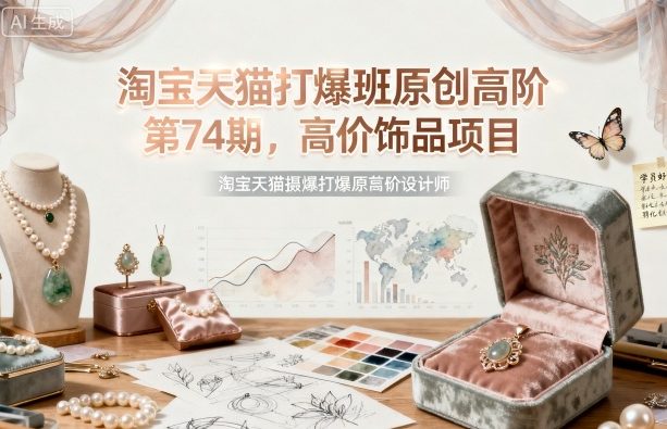 淘宝天猫打爆班原创高阶第74期,高价饰品项目网创吧-网创项目资源站-副业项目-创业项目-搞钱项目网创吧