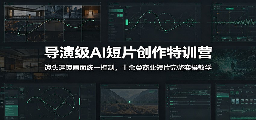 导演级AI短片创作特训营：镜头运镜画面统一控制，十余类商业短片完整实操教学（更新）网创吧-网创项目资源站-副业项目-创业项目-搞钱项目网创吧