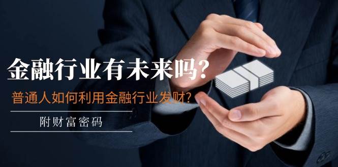 (11499期)某付费文章:金融行业有未来吗?普通人如何利用金融行业发财?(附财富密码)网创吧-网创项目资源站-副业项目-创业项目-搞钱项目网创吧