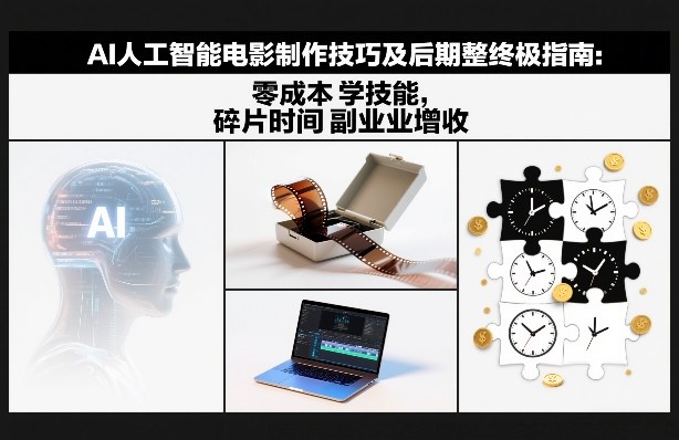 AI人工智能电影制作技巧及后期完整终极指南:零成本学技能,碎片时间副业增收网创吧-网创项目资源站-副业项目-创业项目-搞钱项目网创吧