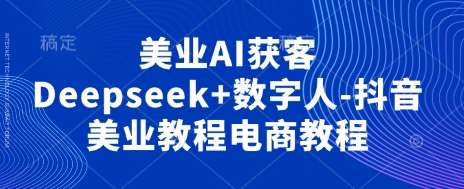 美业AI获客Deepseek+数字人-抖音美业教程电商教程网创吧-网创项目资源站-副业项目-创业项目-搞钱项目网创吧