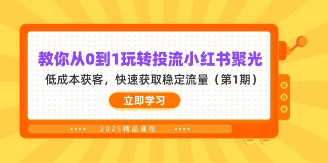 (14260期)教你从0到1玩转投流小红书聚光,低成本获客,快速获取稳定流量(第1期)网创吧-网创项目资源站-副业项目-创业项目-搞钱项目网创吧