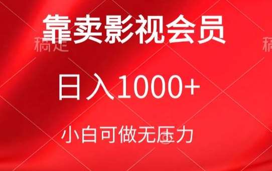 靠卖影视会员,日入1000+,落地保姆级教程,新手可学【揭秘】网创吧-网创项目资源站-副业项目-创业项目-搞钱项目网创吧