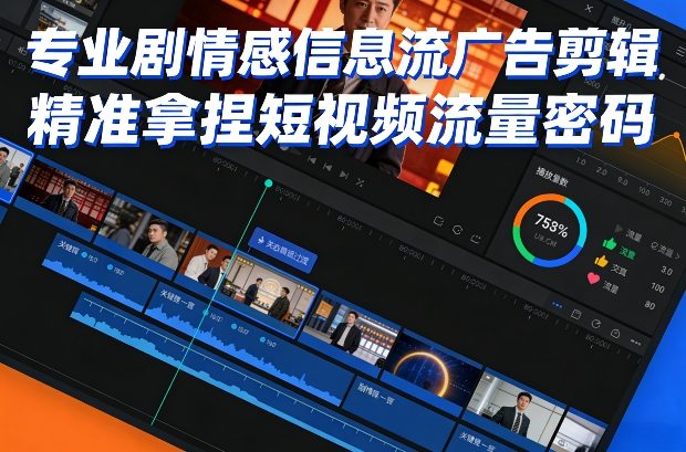专业剧情感信息流广告剪辑,精准拿捏短视频流量密码网创吧-网创项目资源站-副业项目-创业项目-搞钱项目网创吧