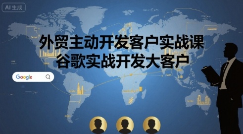 外贸主动开发客户实战课，谷歌实战开发大客户网创吧-网创项目资源站-副业项目-创业项目-搞钱项目网创吧