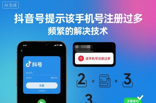 抖音号提示该手机号注册过多,频繁的解决技术网创吧-网创项目资源站-副业项目-创业项目-搞钱项目网创吧