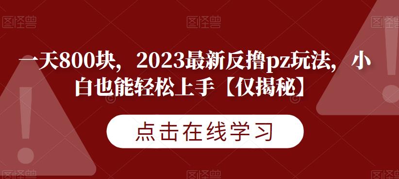 一天800块,2023最新反撸pz玩法,小白也能轻松上手【仅揭秘】网创吧-网创项目资源站-副业项目-创业项目-搞钱项目网创吧