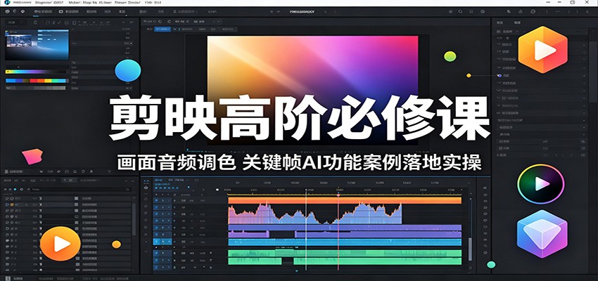 剪映高阶必修课：画面音频调色，关键帧AI功能案例落地实操网创吧-网创项目资源站-副业项目-创业项目-搞钱项目网创吧