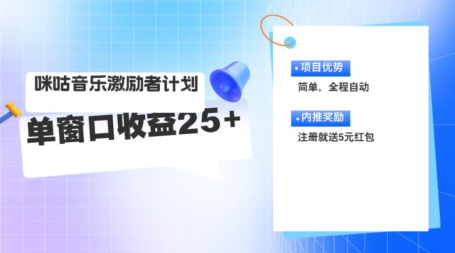 (11942期)咪咕激励者计划,单窗口收益20~25,可矩阵操作网创吧-网创项目资源站-副业项目-创业项目-搞钱项目网创吧