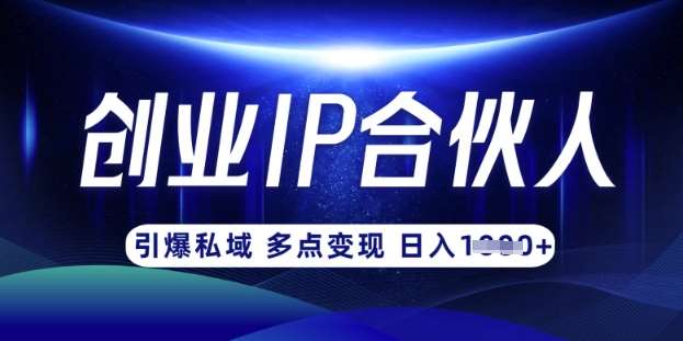 云帆·创业ip合伙人打造3.0,从0到1教你做网创,实现月入过W网创吧-网创项目资源站-副业项目-创业项目-搞钱项目网创吧