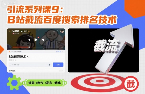 引流系列课9:B站截流百度搜索排名技术网创吧-网创项目资源站-副业项目-创业项目-搞钱项目网创吧