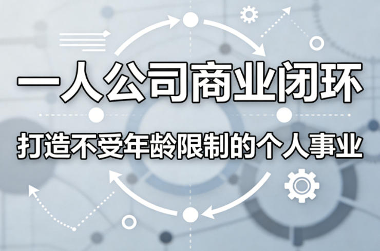 一人公司商业闭环,打造一份不受年龄限制的个人事业网创吧-网创项目资源站-副业项目-创业项目-搞钱项目网创吧