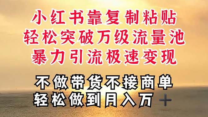 （11139期）深层揭秘小红书，靠复制粘贴，一周突破万级流量池，无脑搬运，暴力引流...网创吧-网创项目资源站-副业项目-创业项目-搞钱项目网创吧