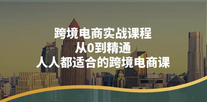 (11183期)跨境电商实战课程:从0到精通,人人都适合的跨境电商课(14节课)网创吧-网创项目资源站-副业项目-创业项目-搞钱项目网创吧