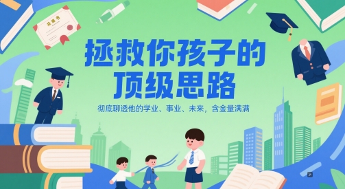 付费文章:拯救你孩子的顶级思路,彻底聊透他的学业、事业、未来,含金量满满网创吧-网创项目资源站-副业项目-创业项目-搞钱项目网创吧