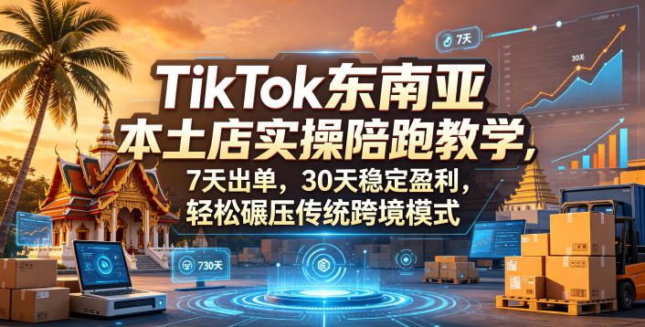 TikTok东南亚本土店实操陪跑教学,7天出单,30天稳定盈利,轻松碾压传统跨境模式网创吧-网创项目资源站-副业项目-创业项目-搞钱项目网创吧