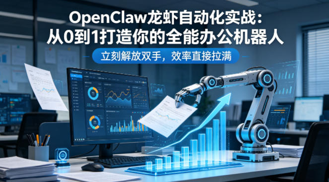 OpenClaw龙虾自动化实战:从0到1打造你的全能办公机器人,立刻解放双手,效率直接拉满网创吧-网创项目资源站-副业项目-创业项目-搞钱项目网创吧