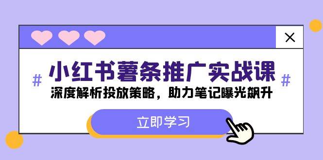 (12289期)小红书-薯 条 推 广 实战课:深度解析投放策略,助力笔记曝光飙升网创吧-网创项目资源站-副业项目-创业项目-搞钱项目网创吧