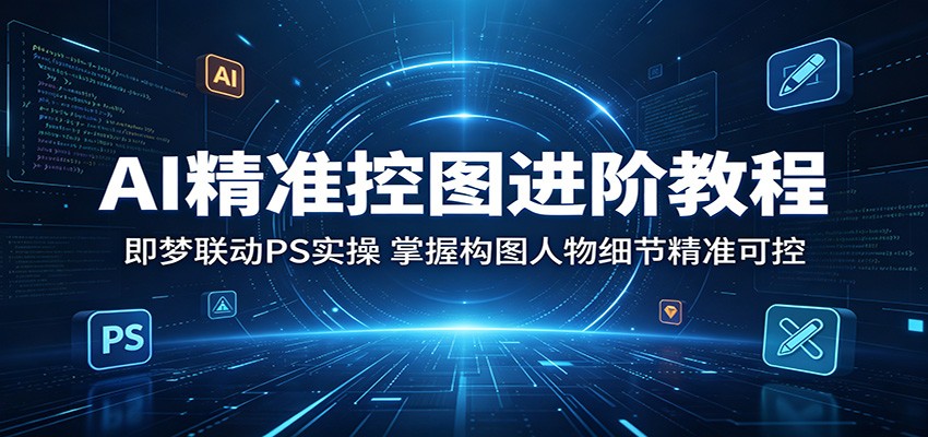 AI精准控图进阶教程：即梦联动PS实操，掌握构图人物细节精准可控网创吧-网创项目资源站-副业项目-创业项目-搞钱项目网创吧