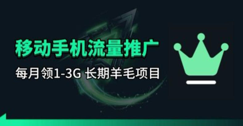 手机流量领取推广_每月一轮,刚需类的长期项目网创吧-网创项目资源站-副业项目-创业项目-搞钱项目网创吧