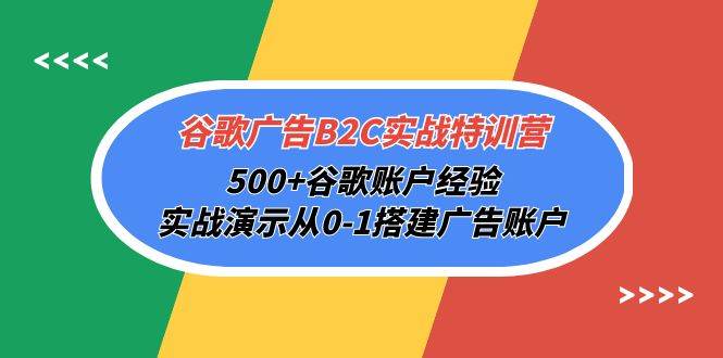 (10096期)谷歌广告B2C实战特训营,500+谷歌账户经验,实战演示从0-1搭建广告账户网创吧-网创项目资源站-副业项目-创业项目-搞钱项目网创吧