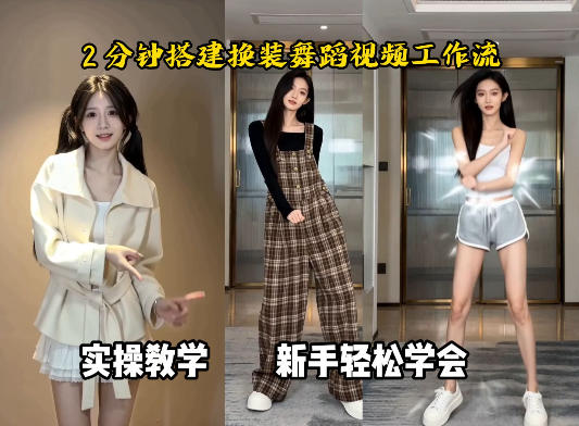 通过Coze工作流,制作《跳舞卡点换装视频》,两分钟制作完成,从0到1演示搭建过程网创吧-网创项目资源站-副业项目-创业项目-搞钱项目网创吧