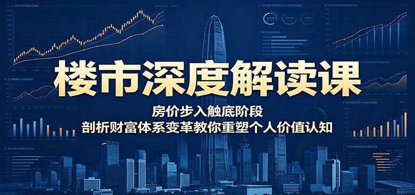 楼市深度解读课:房价步入触底阶段,剖析财富体系变革教你重塑个人价值认知网创吧-网创项目资源站-副业项目-创业项目-搞钱项目网创吧