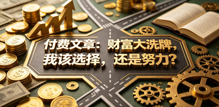 付费文章:财富大洗牌,我该选择,还是努力?网创吧-网创项目资源站-副业项目-创业项目-搞钱项目网创吧