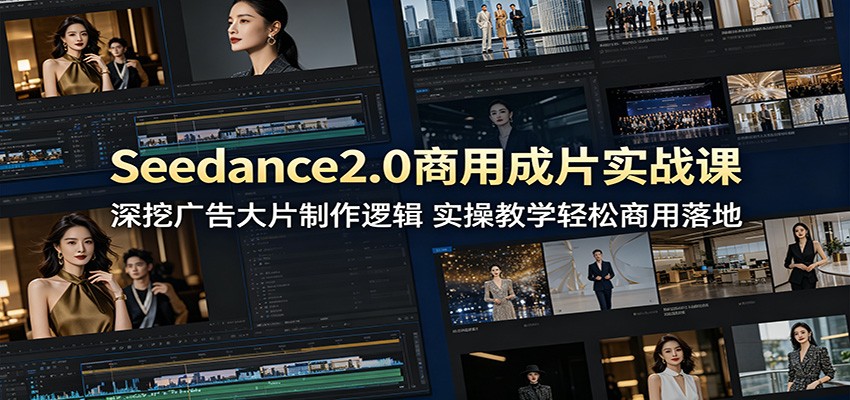 Seedance2.0商用成片实战课：深挖广告大片制作逻辑，实操教学轻松商用落地网创吧-网创项目资源站-副业项目-创业项目-搞钱项目网创吧