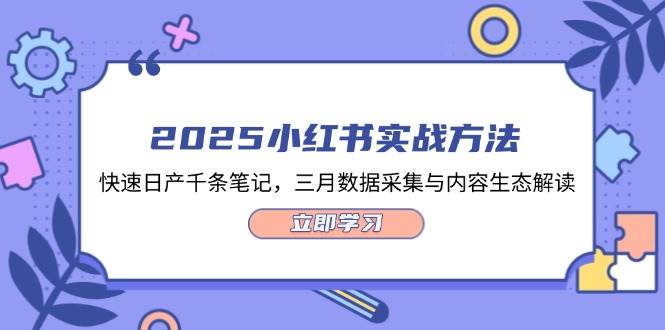(14347期)2025小红书实战方法,快速日产千条笔记,三月数据采集与内容生态解读网创吧-网创项目资源站-副业项目-创业项目-搞钱项目网创吧