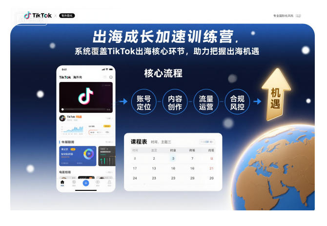 出海成长加速训练营,系统覆盖TikTok出海核心环节,助力把握出海机遇(更新)网创吧-网创项目资源站-副业项目-创业项目-搞钱项目网创吧