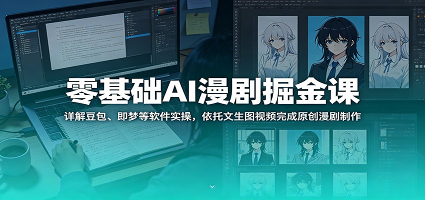 零基础AI漫剧掘金课：详解豆包、即梦等软件实操，依托文生图视频完成原创漫剧制作网创吧-网创项目资源站-副业项目-创业项目-搞钱项目网创吧
