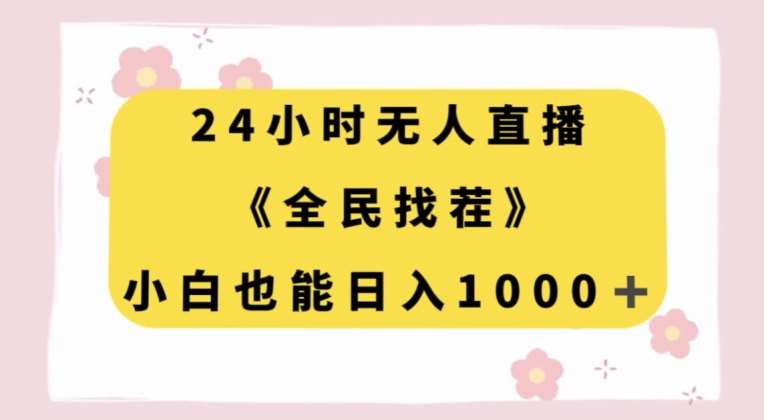 24小时无人直播,全民找茬,小白也能日入1000+【揭秘】网创吧-网创项目资源站-副业项目-创业项目-搞钱项目网创吧