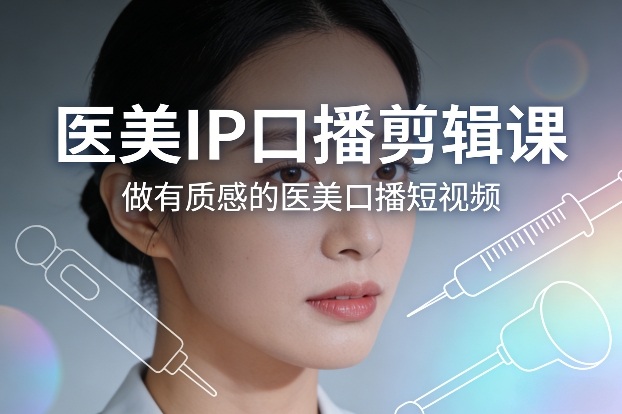 医美IP口播剪辑课,做有质感的医美口播短视频网创吧-网创项目资源站-副业项目-创业项目-搞钱项目网创吧
