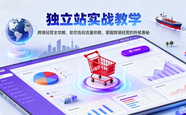 独立站实战教学，跨境经营全攻略，助您告别流量依赖，掌握跨境经营的终极奥网创吧-网创项目资源站-副业项目-创业项目-搞钱项目网创吧