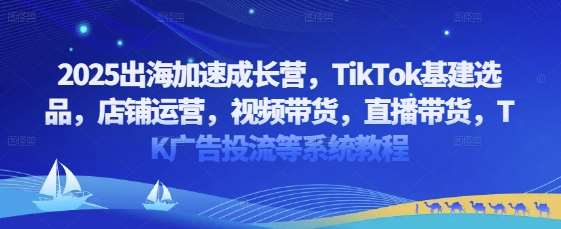 2025出海加速成长营,TikTok基建选品,店铺运营,视频带货,直播带货,TK广告投流等系统教程网创吧-网创项目资源站-副业项目-创业项目-搞钱项目网创吧