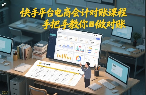 快手平台电商会计对账课程,手把手教你做对账网创吧-网创项目资源站-副业项目-创业项目-搞钱项目网创吧